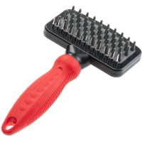 FERPLAST GRO 5936 Гребінець зі щіткою для середніх і довгошерстих собак і котів