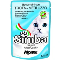 MONGE SIMBA Cat Wet Вологий корм для дорослих котів (з фореллю та тріскою)