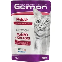 MONGE GEMON Cat Adult Вологий корм для дорослих котів (з яловичиною та овочами)