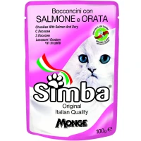 MONGE SIMBA Cat Wet Вологий корм для дорослих котів (з лососем та рибою дорі)