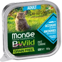 MONGE Cat Bwild Grain Free Wet Adult Вологий корм для дорослих котів усіх порід (з анчоусами)