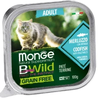 MONGE Cat Bwild Grain Free Wet Adult Вологий корм для дорослих котів усіх порід (з тріскою)