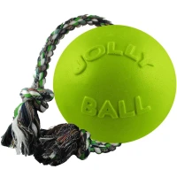 JOLLY PETS Romp-n-Roll Green Іграшка для собак М'яч з канатом