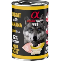 ALPHA SPIRIT Rabbit With Banana Влажный корм для взрослых собак всех пород (с кроликом и бананами)