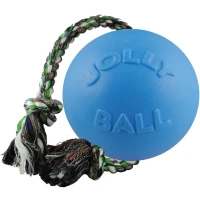 JOLLY PETS Romp-n-Roll Light Blue Іграшка для собак М'яч з канатом