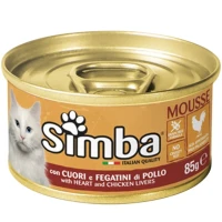 MONGE SIMBA Cat Wet Вологий корм для дорослих котів (з курячим серцем та лівером)