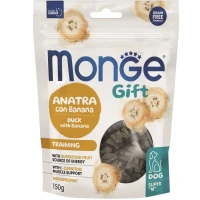 MONGE Gift Dog Training Ласощі для дорослих собак всіх порід (з качкою та бананами)