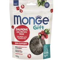 MONGE Gift Dog Skin Support Ласощі для дорослих собак всіх порід (з лососем та журавлиною)