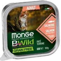 MONGE Cat Bwild Grain Free Wet Adult Вологий корм для дорослих котів усіх порід (з лососем)