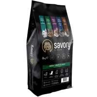 SAVORY Сухий корм для дорослих котів (зі свіжою індичкою та качкою)