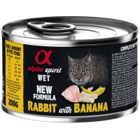 ALPHA SPIRIT Rabbit With Banana for Adult Cat Вологий корм для дорослих котів усіх порід (з кроликом та бананами)