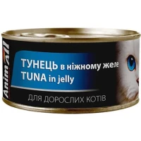 ANIMALL Влажный корм для взрослых котов всех пород (с тунцом в нежном желе)