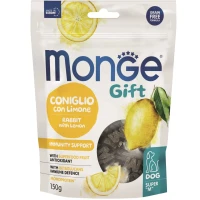 MONGE Gift Dog Immunity Support Ласощі для дорослих собак всіх порід (з кроликом та лимоном)